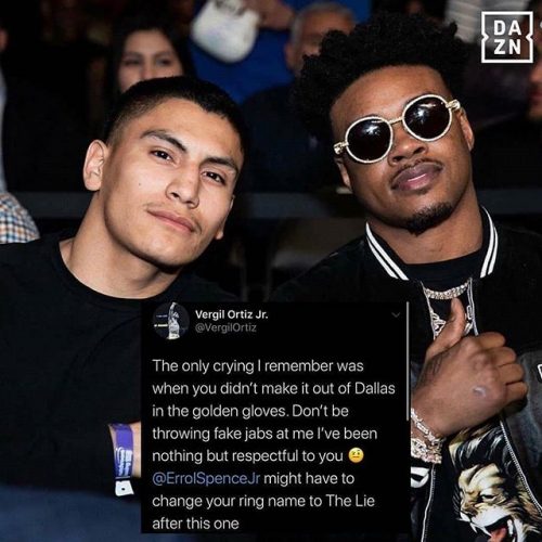 ダラスの熱い日/エロール・スペンスJrVSバージル・オルティスJr